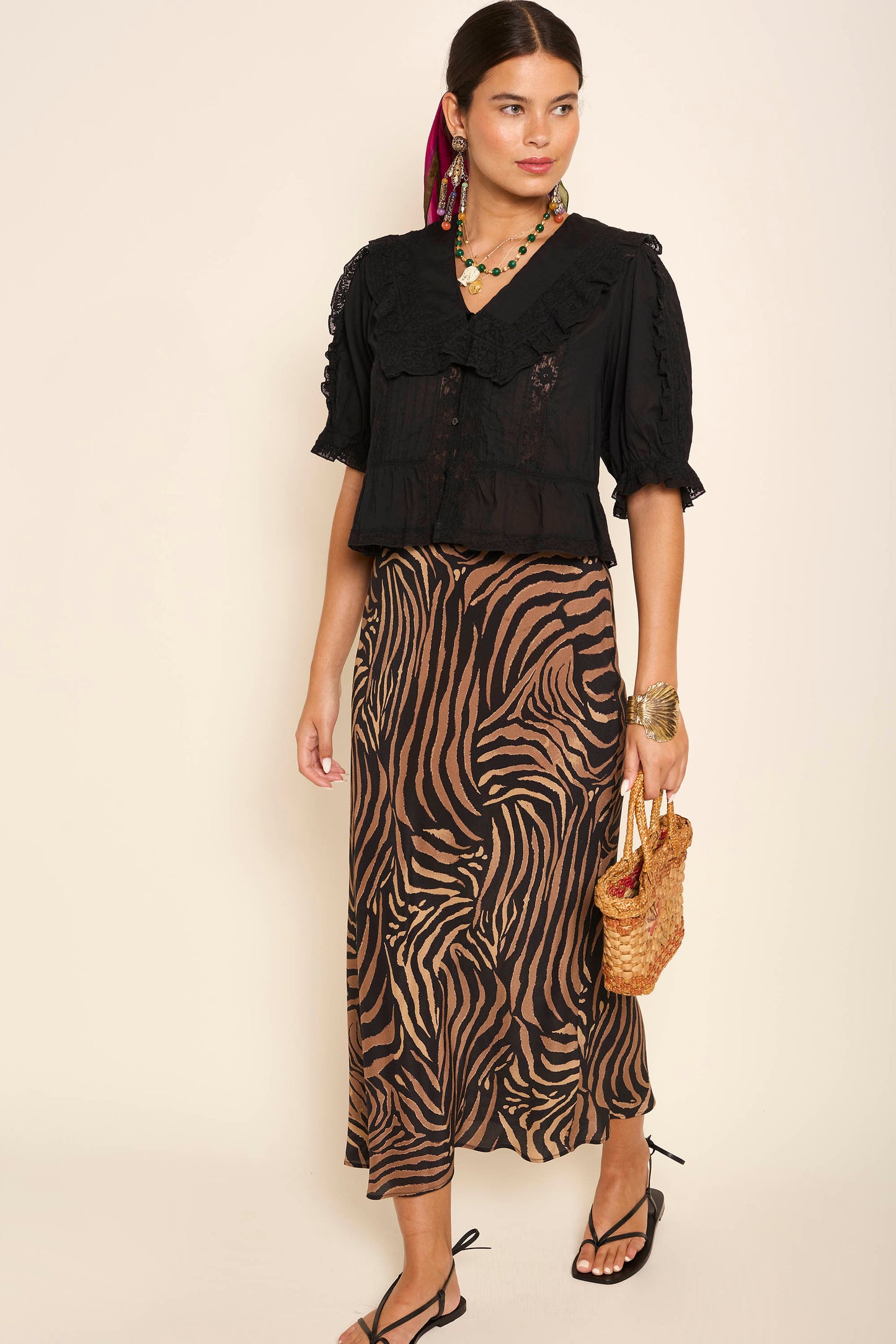 ardith - tiger patchwork black