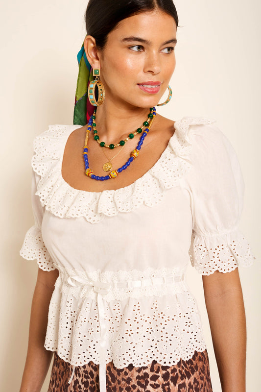 elna - daisy embroidery ivory